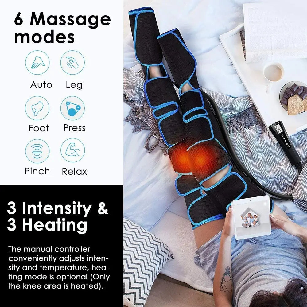 360° Air Compression Leg & Foot Massager — Boost Circulation and Relieve Fatigue