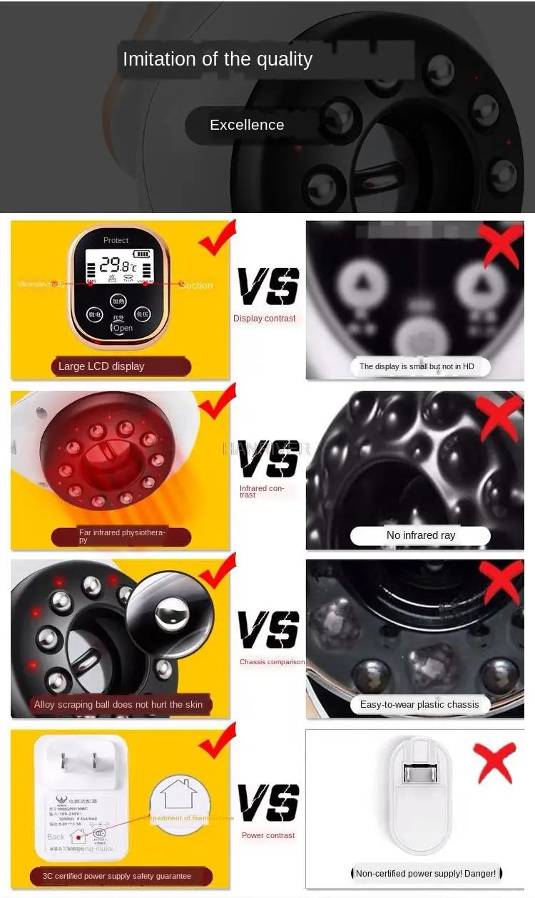 Cupping Massager LCD Display Vacuum Suction Cups EMS Ventosas Anti Cellulite Magnet Therapy Guasha Scraping Fat Burner Slimming