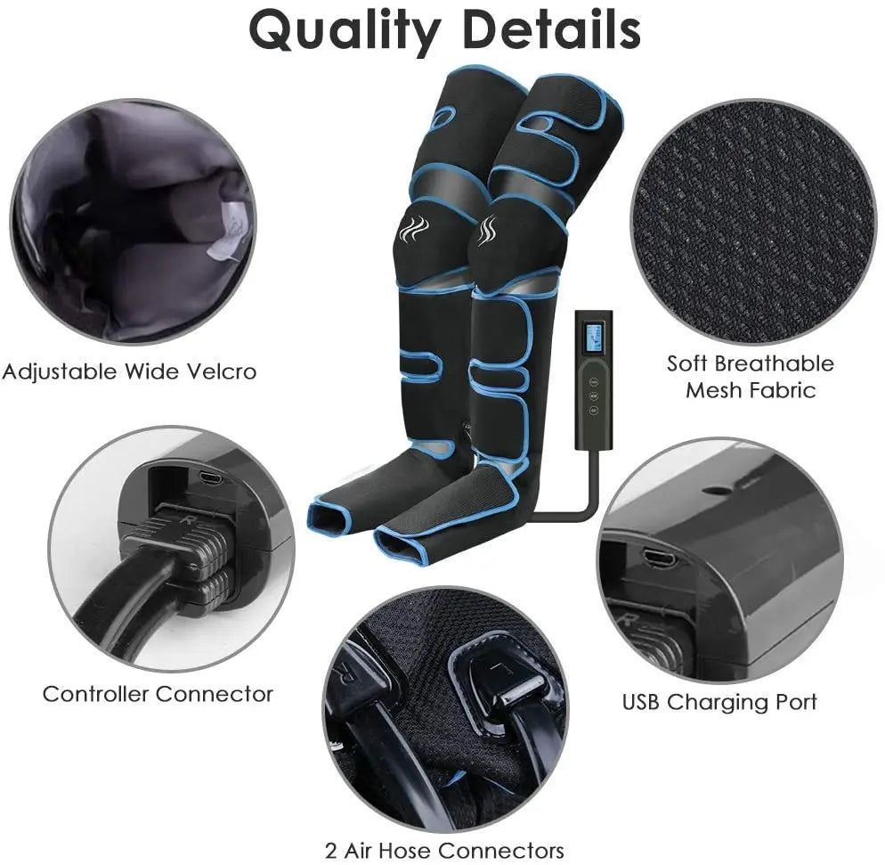 360° Air Compression Leg & Foot Massager — Boost Circulation and Relieve Fatigue