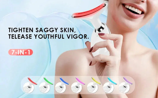 VitaGlow™ 7-in-1 Rejuvenating LED Facial & Neck Massager