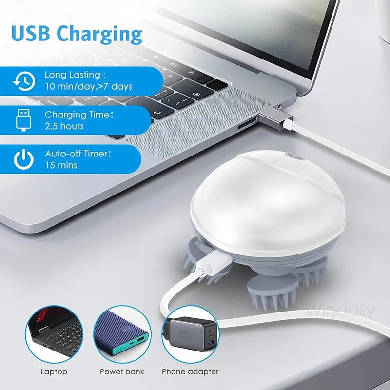 RelaxPro™ Electric Scalp & Body Massager – Deep Relaxation for Head, Neck, and Muscles