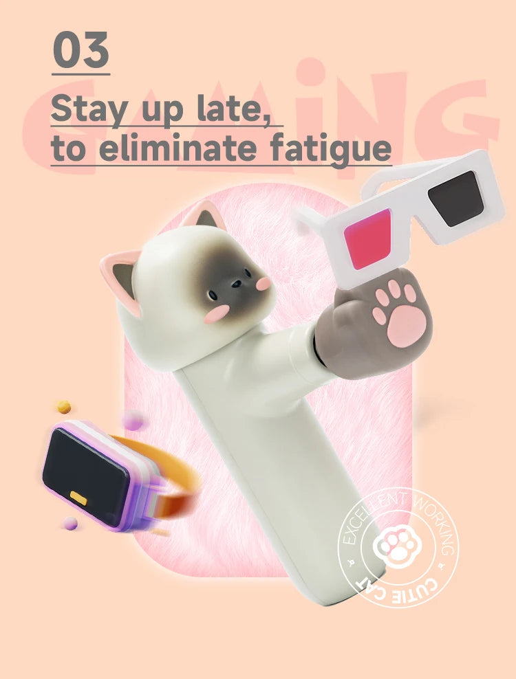 Mini Cute Electric Massage Gun — Deep Tissue Muscle Relaxer for Kids & Adults