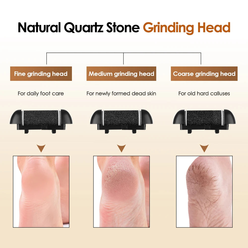 Electric Foot Grinder with Digital Display Rechargeable Callus Remover IPX4 Portable Foot File Heel Dead Skin Callu Removal Tool