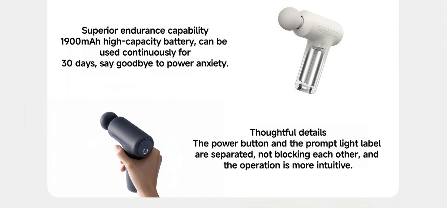 Xiaomi Mijia Mini Fascia Gun 3 — Smart Deep Tissue Massage Gun for Relaxation & Recovery