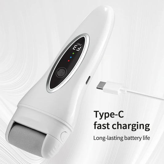 Electric Foot Grinder with Digital Display Rechargeable Callus Remover IPX4 Portable Foot File Heel Dead Skin Callu Removal Tool