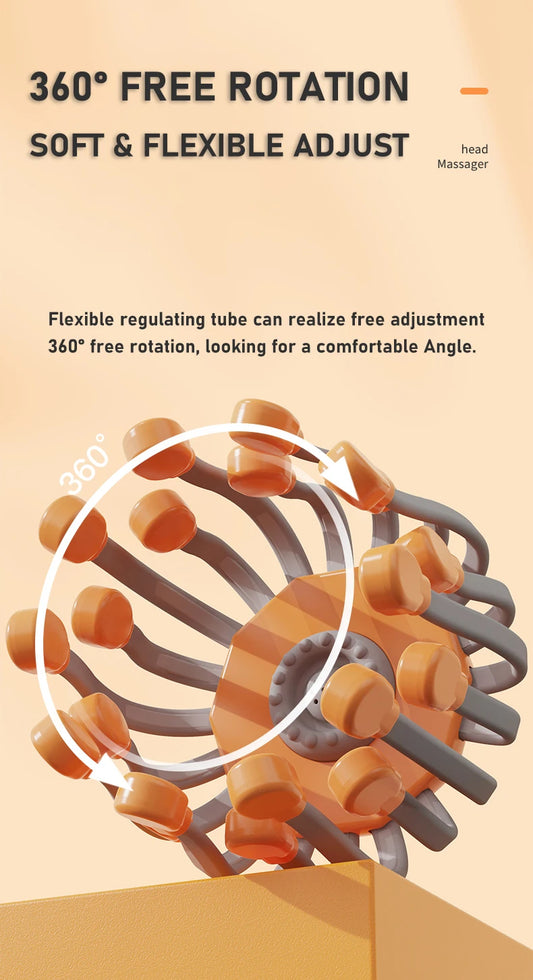 OctoRelax™ 360° Electric Head Massager — Ultimate Scalp Therapy