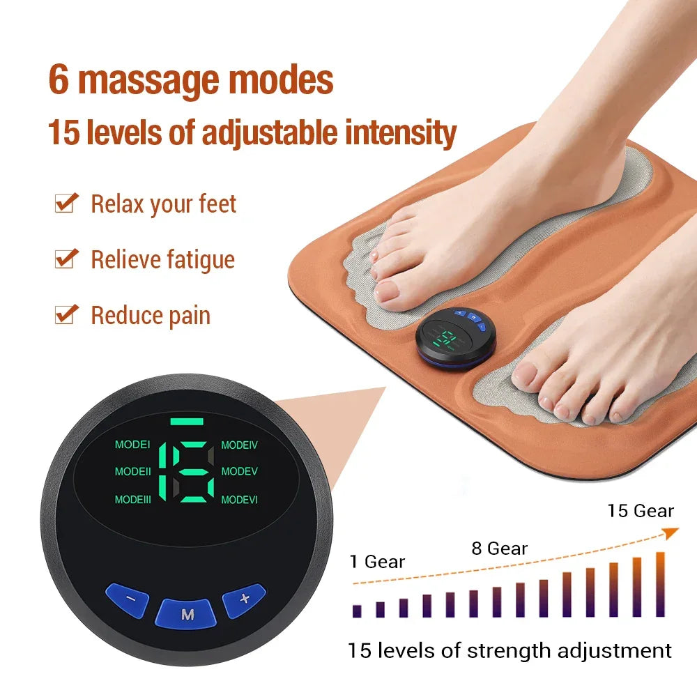 3D Smart Foot Massage Pad Feet Massager Improve Blood Circulation Relax Muscles Slim Legs Foot Pad Rechargeable