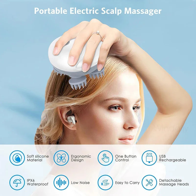 RelaxPro™ Electric Scalp & Body Massager – Deep Relaxation for Head, Neck, and Muscles