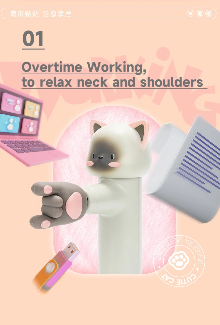 Mini Cute Electric Massage Gun — Deep Tissue Muscle Relaxer for Kids & Adults