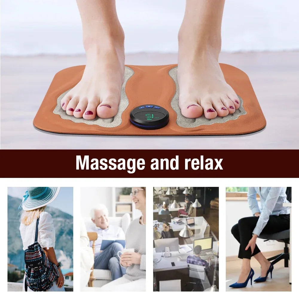 3D Smart Foot Massage Pad Feet Massager Improve Blood Circulation Relax Muscles Slim Legs Foot Pad Rechargeable