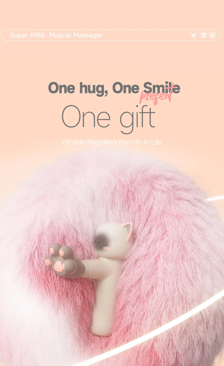 Mini Cute Electric Massage Gun — Deep Tissue Muscle Relaxer for Kids & Adults